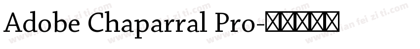 Adobe Chaparral Pro字体转换